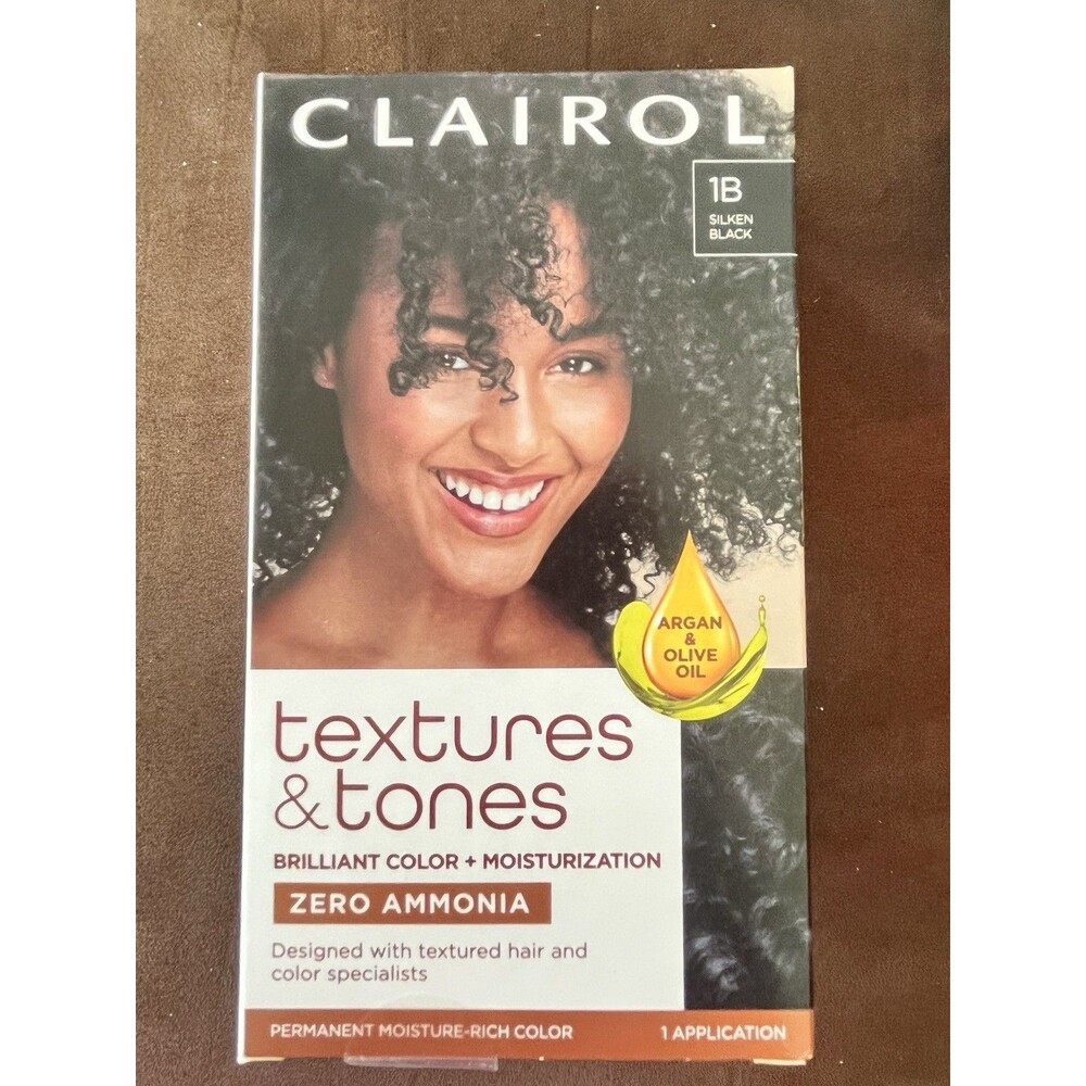 Clairol Textures & Tones Permanent Hair Color 1B (Lot of 2) No Ammonia New